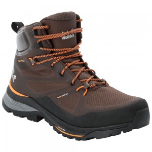 Zapatillas de Senderismo Jack Wolfskin Force Striker Texapore Mid Hombre Black/Orange | UD8621907