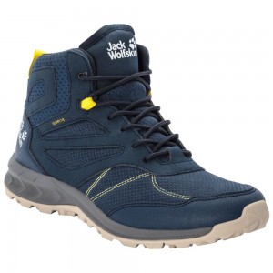 Zapatillas de Senderismo Jack Wolfskin Woodland Texapore Mid Hombre Verde Menta Verde | KG3781409