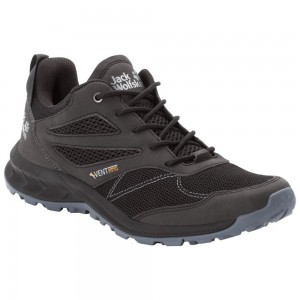 Zapatillas de Senderismo Jack Wolfskin Woodland Vent Low Hombre Black/Grey | FK9048371
