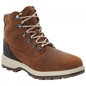 Zapatos Casuales Jack Wolfskin Jack Mid Hombre Brown/White | RO3246107