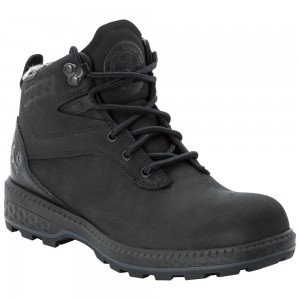 Zapatos Casuales Jack Wolfskin Jack Ride Texapore Mid Mujer Black/Black | QI0796345